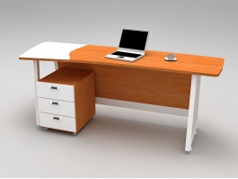 Home Office Computer Desk with Storage 3d preview