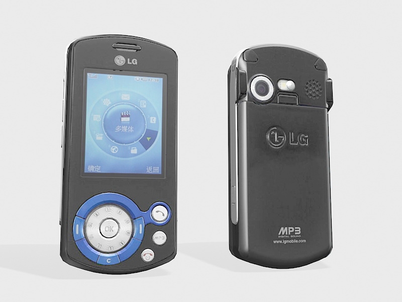 LG KE 608 Mobile Phone 3d rendering