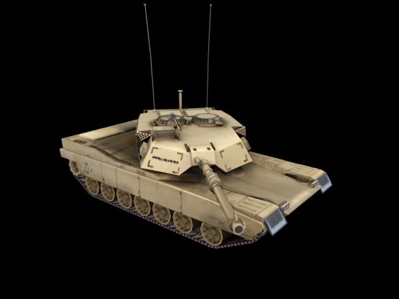 American M1 Abrams Tank 3d rendering