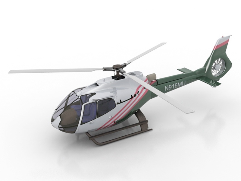 Police Helicopter 3d rendering