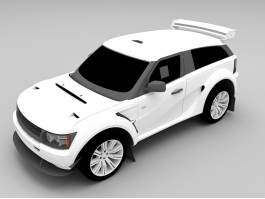 White 2 Door SUV 3d preview