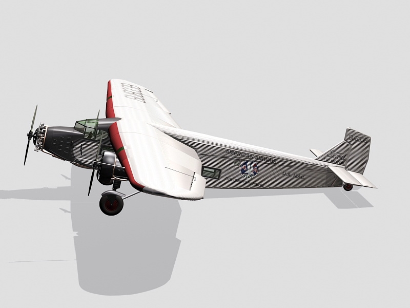 Ford Tri-Motor Airplane 3d rendering