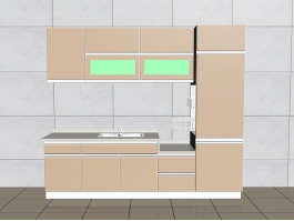 Small Kitchen Cabinet Design 3d preview
