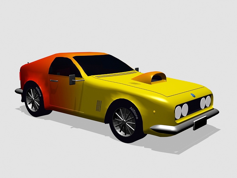 Cartoon Pony Car 3d rendering