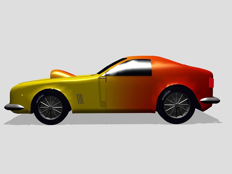Cartoon Pony Car 3d rendering