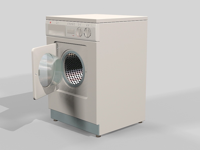 Front Loading Washing Machine 3d rendering
