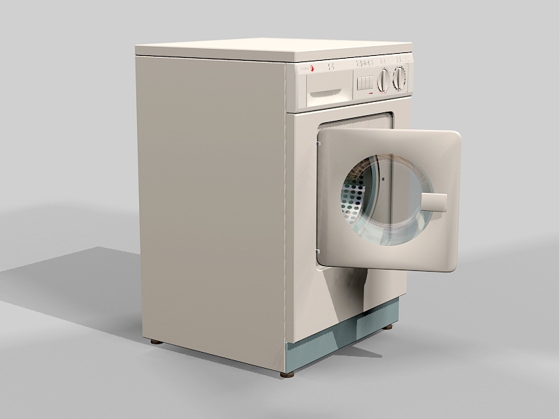 Front Loading Washing Machine 3d rendering