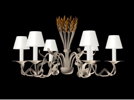 Rustic Style Chandelier 3d model preview