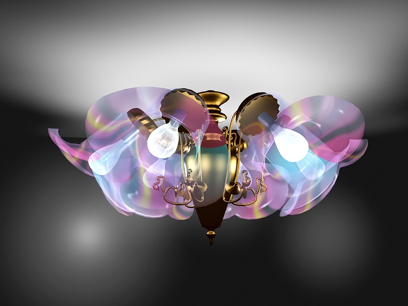 Tiffany Style Chandelier 3d rendering