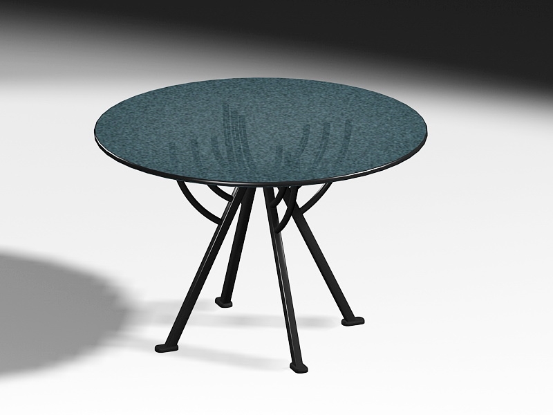 Round Outdoor Table 3d rendering