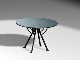 Round Outdoor Table 3d model preview