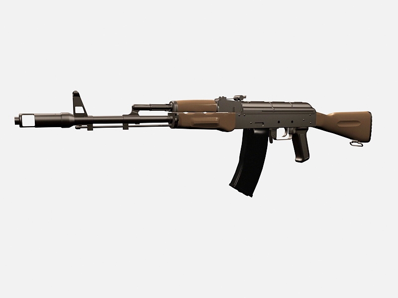 AK-74 Rifle 3d rendering