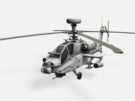 AH-64 Apache Helicopter 3d model preview