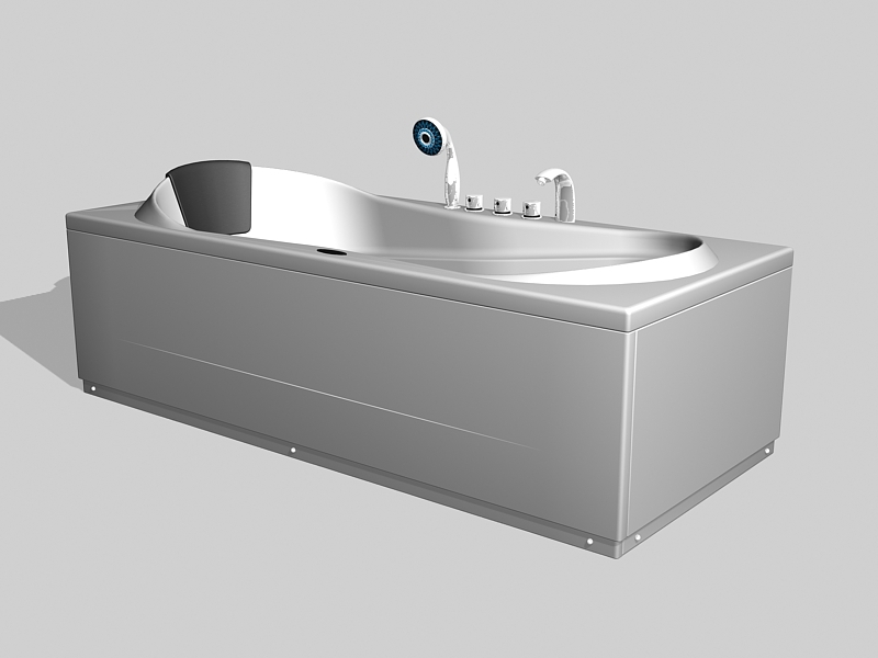 Bathtub with Shower 3d rendering