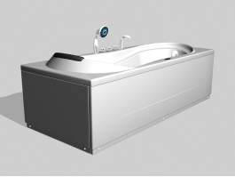 Bathtub with Shower 3d model preview