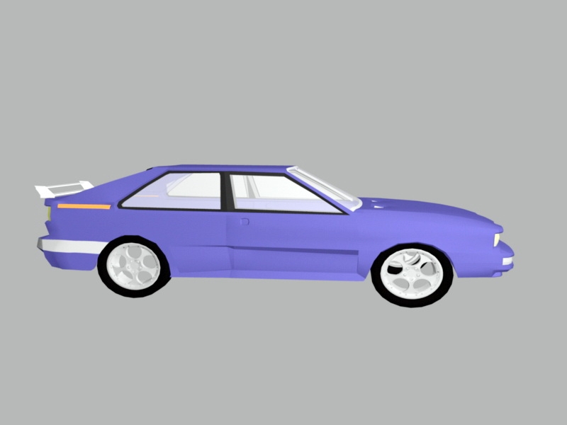 Audi Quattro Car 3d rendering
