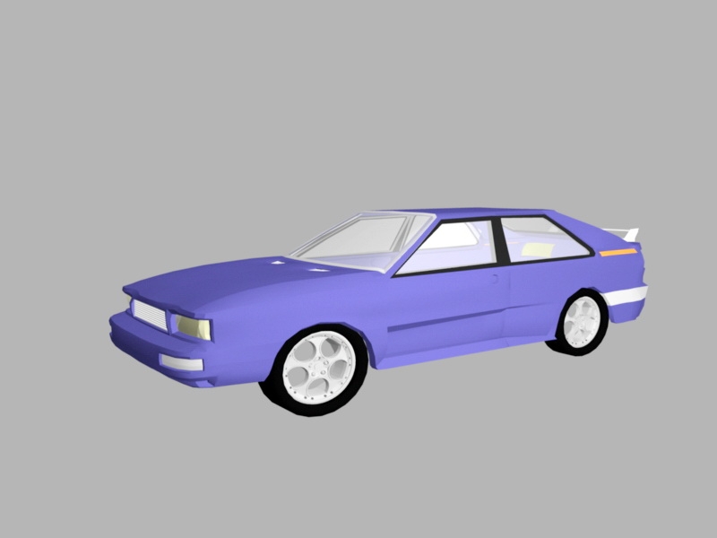 Audi Quattro Car 3d rendering