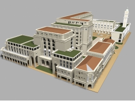 Old Colonial Mansion 3d model preview