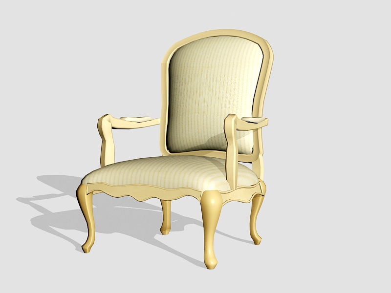 Traditional Accent Chair 3d rendering