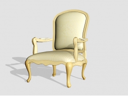 Traditional Accent Chair 3d model preview