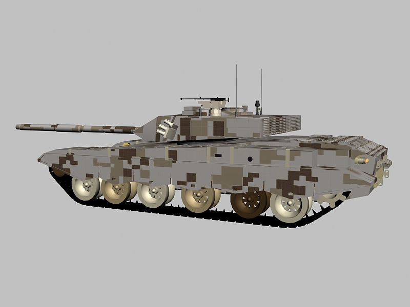 China Type 99 MBT 3d rendering