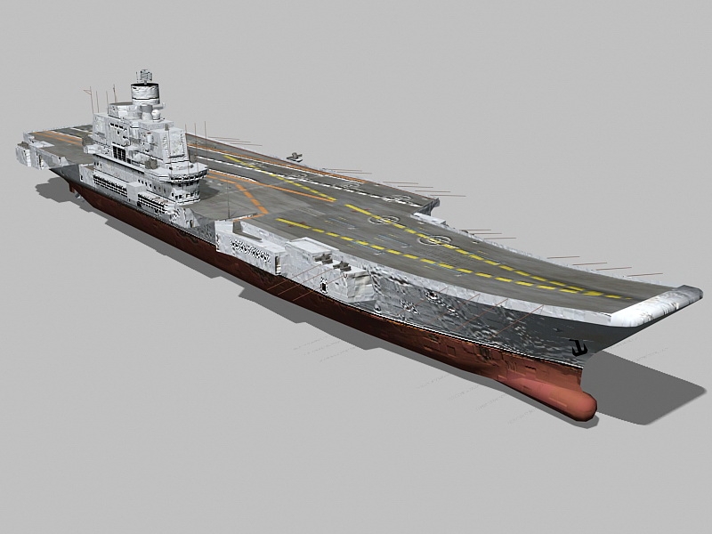 Varyag Aircraft Carrier 3d rendering
