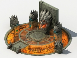 Fantasy Sacrificial Altar 3d model preview