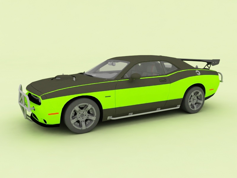 Fast and Furious 7 Challenger 3d rendering