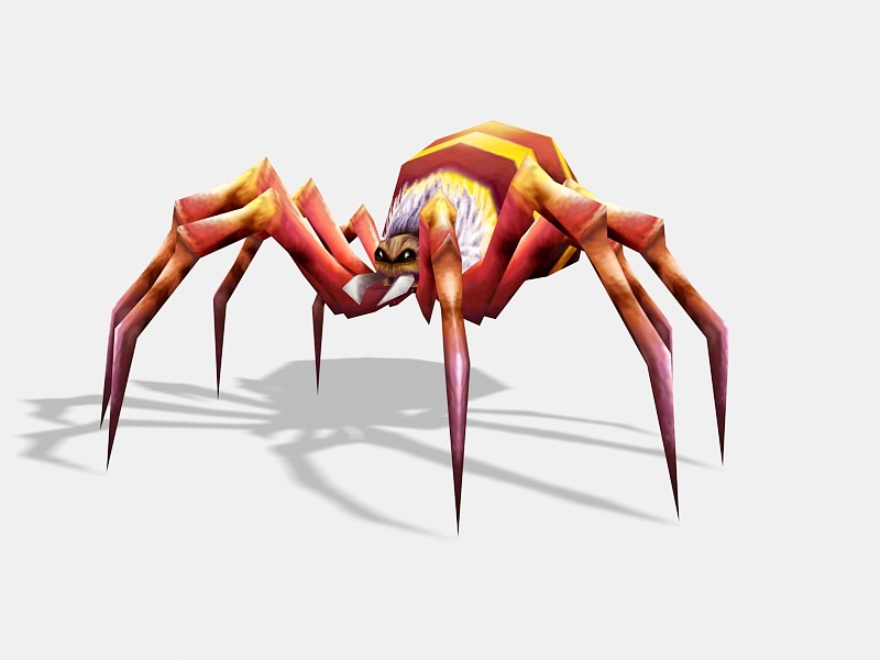 Anime Giant Spider 3d rendering