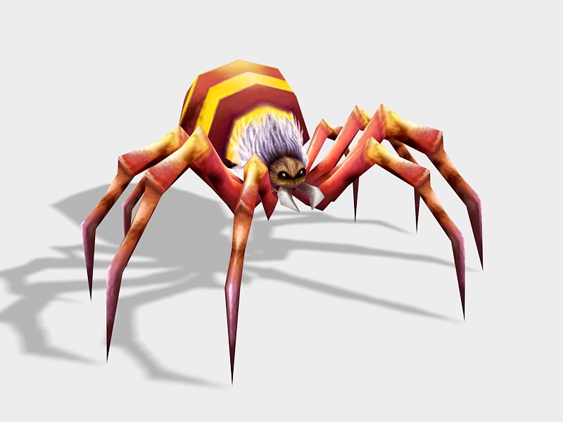 Anime Giant Spider 3d rendering
