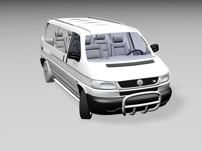 VW Transporter Van 3d rendering