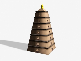 Ancient Chinese Pagoda 3d preview