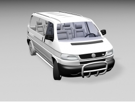 VW Transporter Van 3d model preview