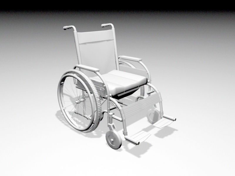 Medical Wheelchair 3d rendering