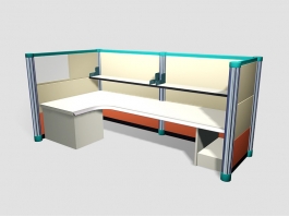 Cubicle Office Furniture 3d model preview