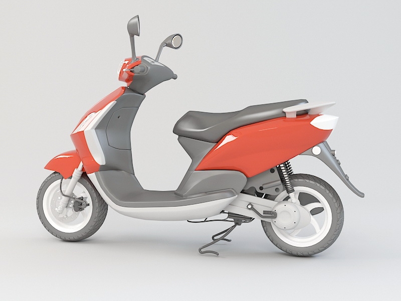 Electric Motor Scooter Moped 3d rendering