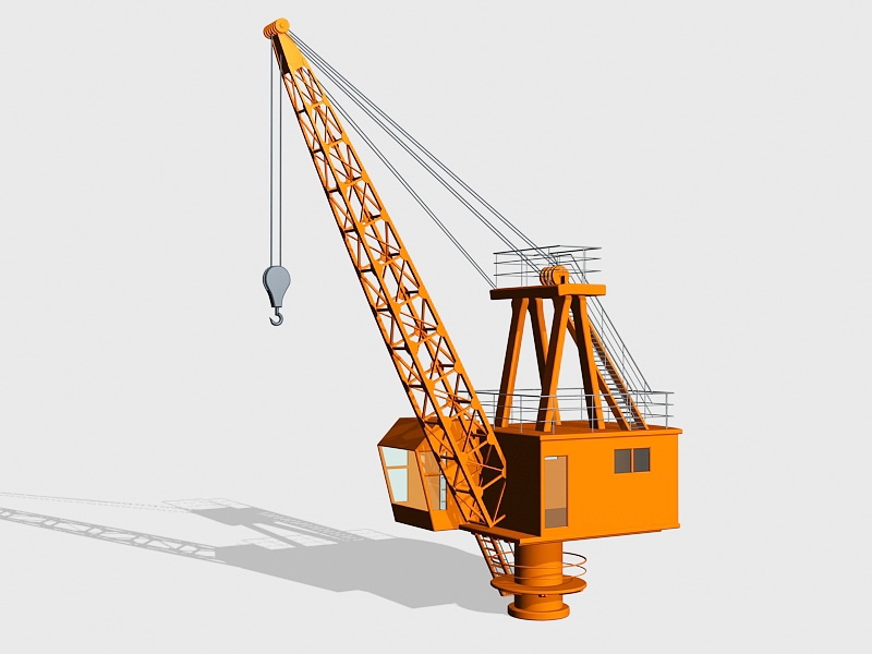 Bulk Handling Crane 3d rendering