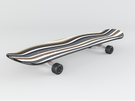Plain Skateboard 3d model preview