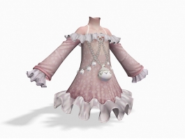 Lolita Kawaii Style Dress 3d preview