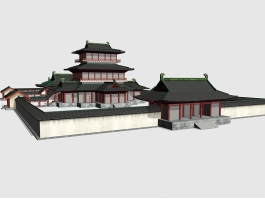 Chinese Palace Throne Room 3d model preview