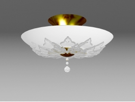 Frosted Glass Ceiling Light 3d model preview
