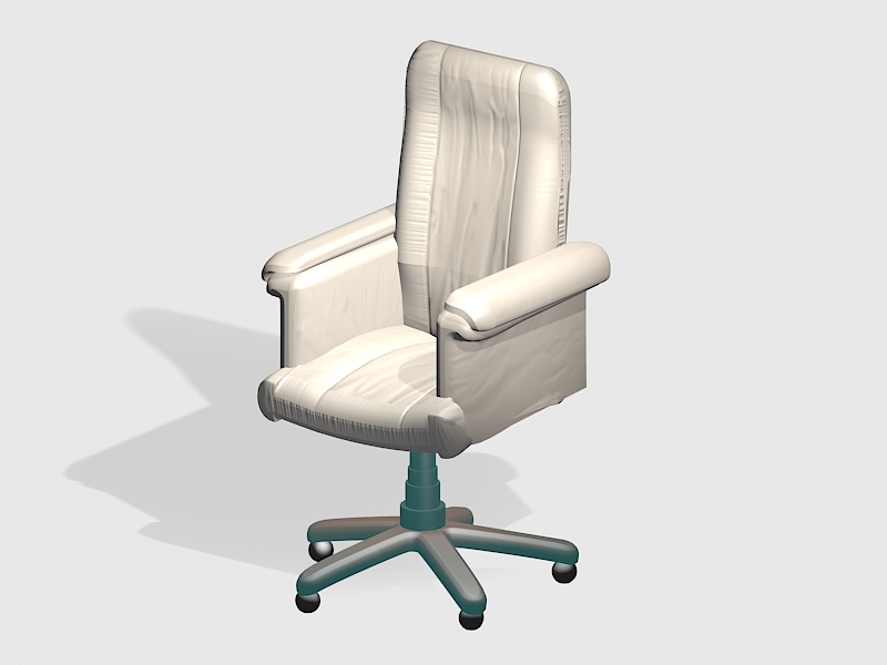 Leather Office Desk Chair 3d rendering