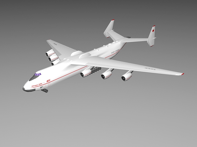 Antonov 225 Cargo Plane 3d rendering