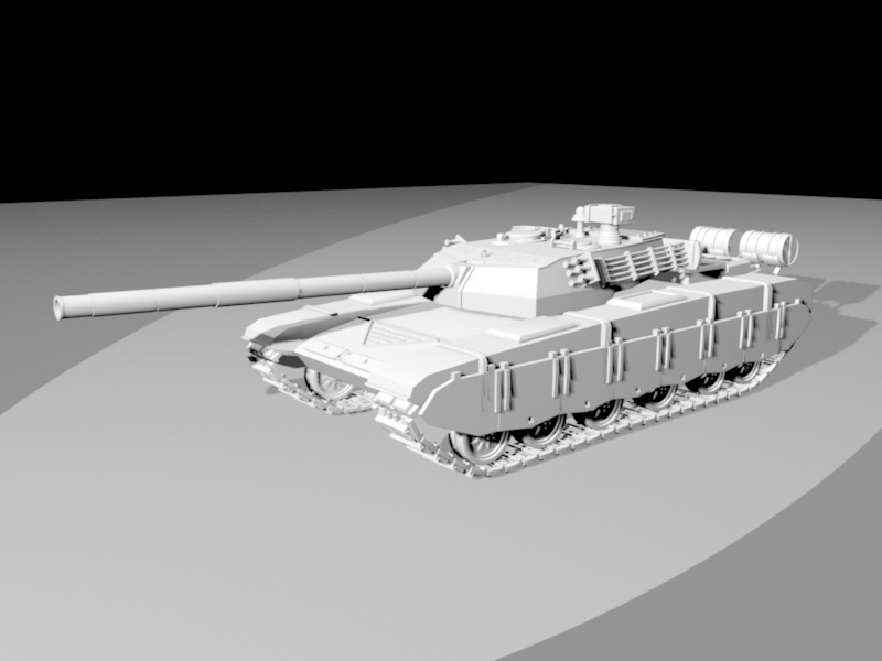 Military Battle Tank 3d rendering
