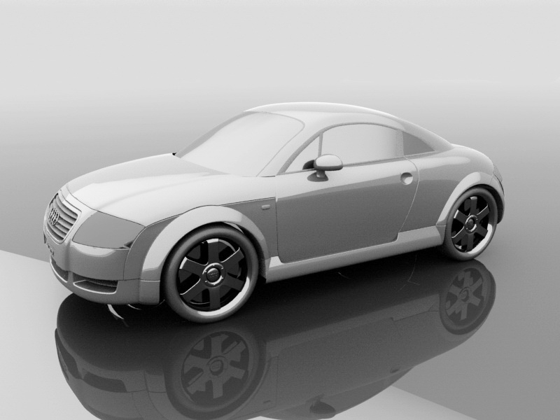 Audi TT Sports Car 3d rendering