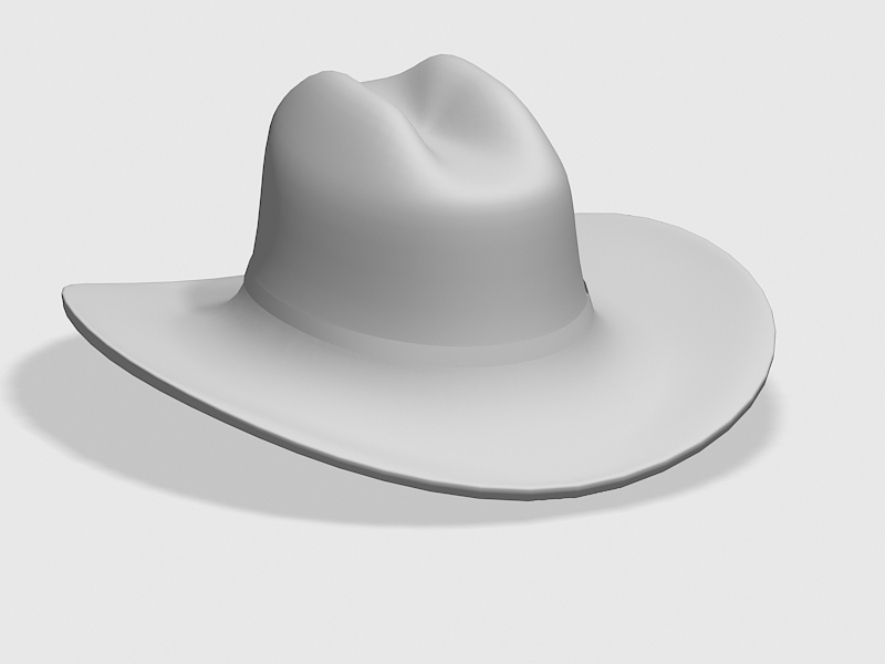 Old Western Cowboy Hat 3d rendering