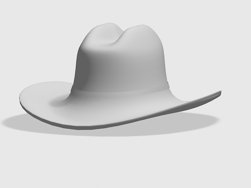 Old Western Cowboy Hat 3d rendering