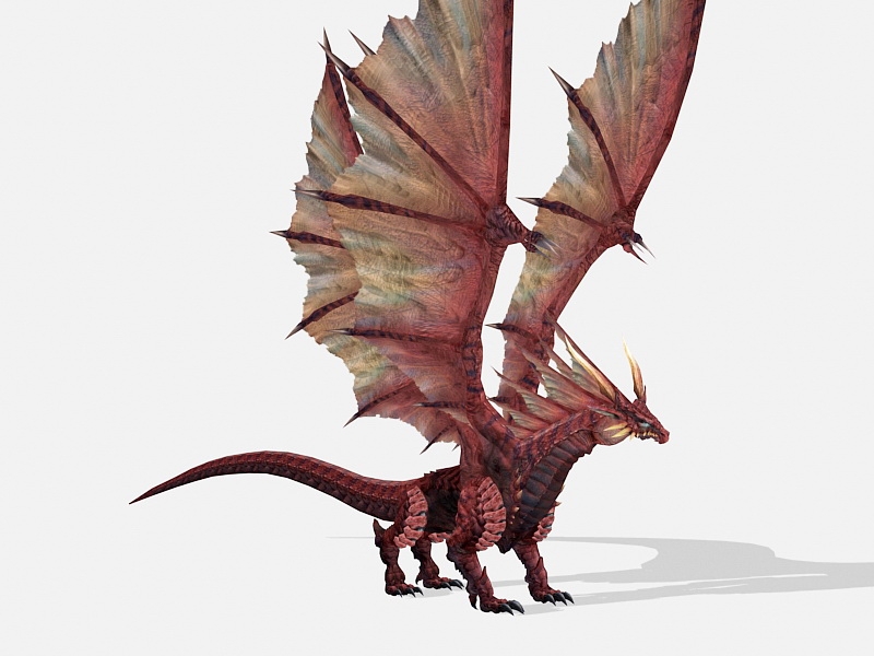 Red Dragon 3d rendering