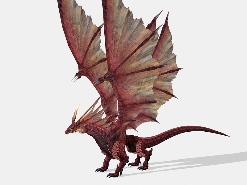 Red Dragon 3d rendering