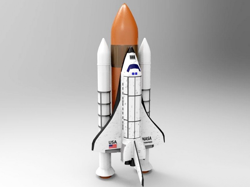 The Space Shuttle Challenger 3d rendering